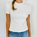 RACHEL Ribbed Tee